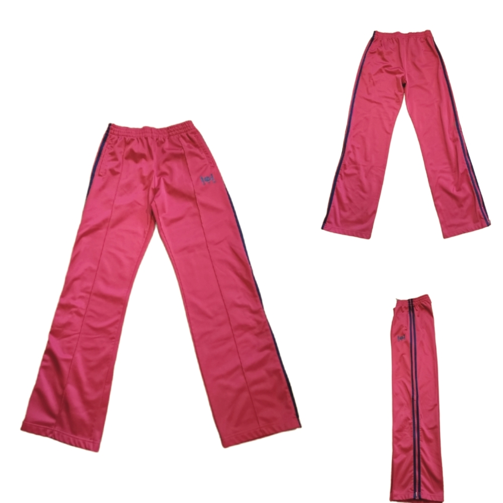 Red Nylon Running Pants With Black Trim Size Medium